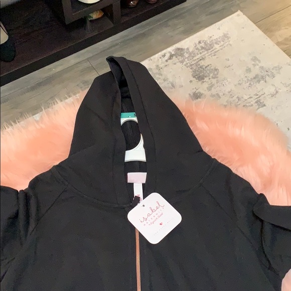 NEW! Maternity Zip Front Hoodie Jacket - Picture 3 of 4